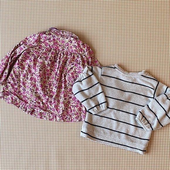 Bundle of Zara & Monsoon long sleeve tops. Floral & stripes. Different sizes - Picture 14 of 16